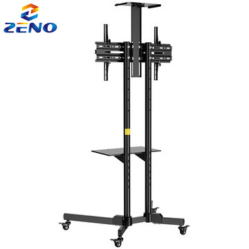 Heavy-Duty Rolling TV Stand, Height Adjustable, 60-100 inch