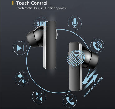 China Amazon top selling touch control in ear built in mic true ...