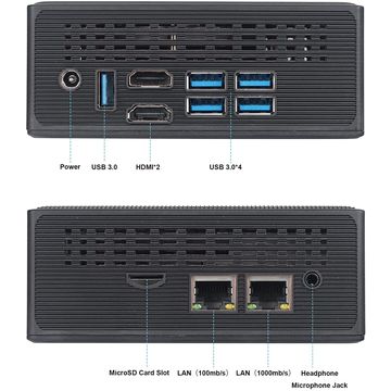 AWOW Mini PC Mini Desktop Computer Windows 10 Intel Celeron N3350 6GB outlet DDR4/64GB