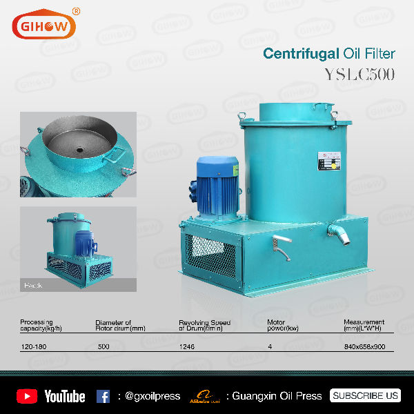 Centrifugal oil filter YSLC500, Centrifugal oil filter machine oil