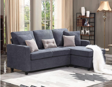 China Convertible Sectional Sofa Couch, Small Sectional Sofa For Spaces