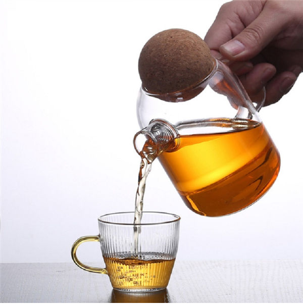 Buy Wholesale China Decorative Cork Ball Lid Pyrex Thermo Proof Glass  Frozen Tea Beverage Coffee Pitcher & Glass Pitcher With Cork at USD 2