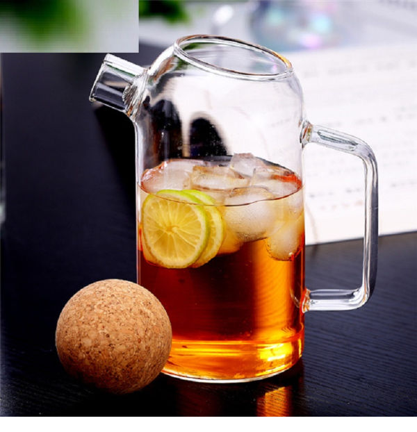 Buy Wholesale China Decorative Cork Ball Lid Pyrex Thermo Proof Glass  Frozen Tea Beverage Coffee Pitcher & Glass Pitcher With Cork at USD 2