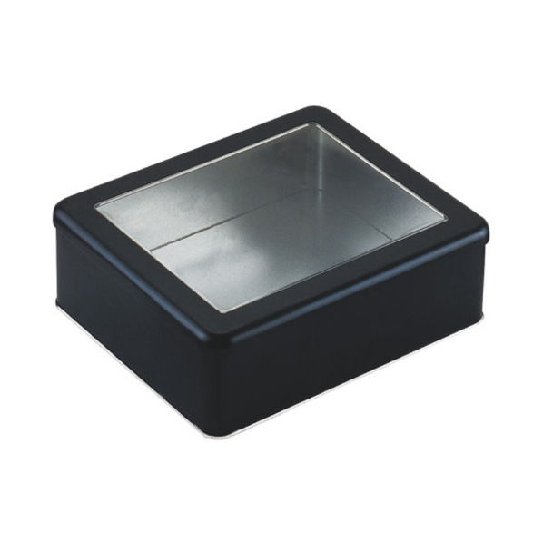 Tin CD/DVD Case Square Style w/ Window Clear Tray from American