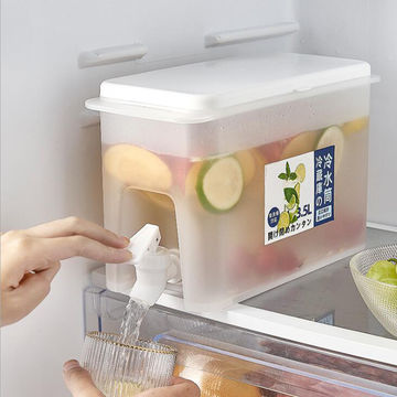 VAIPI Drink Dispenser for Fridge 1 Gallon Plastic Beverage