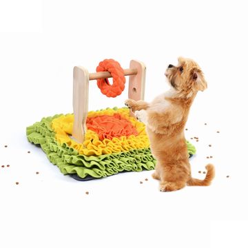 Buy Wholesale China Pet Snuffle Mat With Wooden Shelf Leaky Puppy