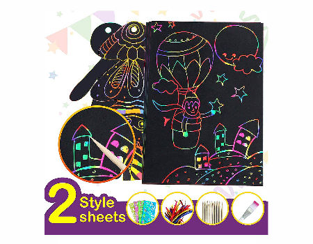 Buy Wholesale China Custom Holographic Magic Rainbows Scratch Art Off Paper  Card Set For Kids & Rainbows Scratch Art Kids Set at USD 1.5