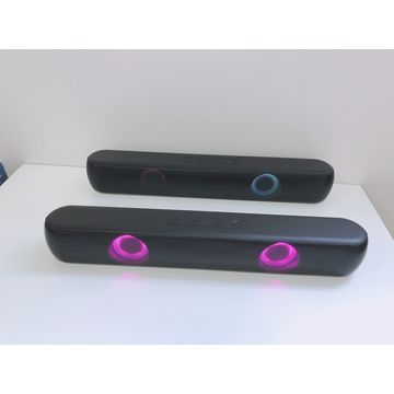 Barra de sonido Bluetooth con iluminación RGB de precisión, 1800 mAh, para TV, PC y cine en casa