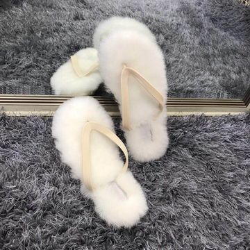 Compre Pantuflas De Piel Peludas Para Mujer Al Por Mayor Bonitas