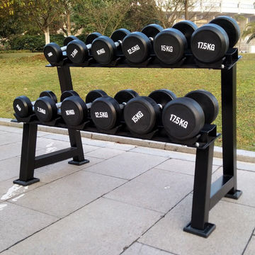 China Steel Material 2 Layers Dumbbell Rack For 10Pairs Of Gym Fitness ...