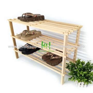 Estante sencillo para zapatos de madera sólida para el hogar de múltiples  capas, estante de bambú, dorm…