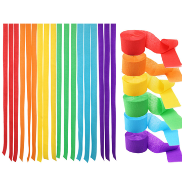 Rainbow Party Decorations Backdrop Color Crepe Paper Streamers for Unicorn Party  Supplies - China Paper Streamer and Streamer Garland price