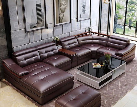 China Couch Mattress Sofa Set On, Modern Sectional Leather Set