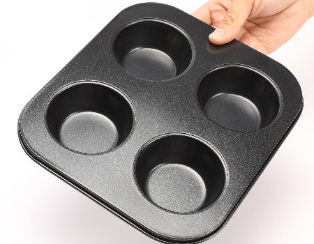 Buy Wholesale China Muffin Pan 4 Cups Air Fryer Small Oven Cupcake Baking  Pan Of Non Stick Carbon Steel & Nonstick Baking Pans Muffin Bakeware at USD  1.3