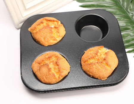 Buy Wholesale China Muffin Pan 4 Cups Air Fryer Small Oven Cupcake Baking  Pan Of Non Stick Carbon Steel & Nonstick Baking Pans Muffin Bakeware at USD  1.3