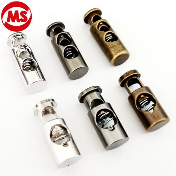 Wholesale Free Shipping 100pcs 24*12mm Big Oval Metal Alloy Stoppers Toggle Cord  Locks Drawstring Lock With 6mm Holes 4 Colors