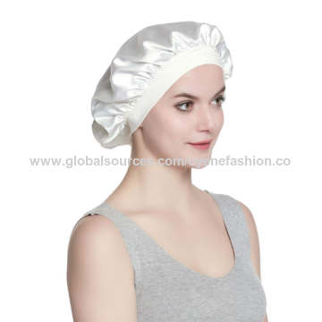 Bonnet en soie pour femme – Bonnet en satin pour cheveux bouclés – Double  couche – Grand bonnet de cheveux en soie pour femme noire – Taille unique