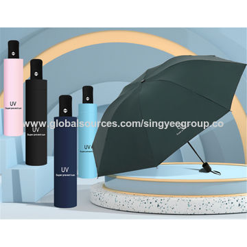 China Vinyl automatic folding umbrella shade barometer sun shade ...