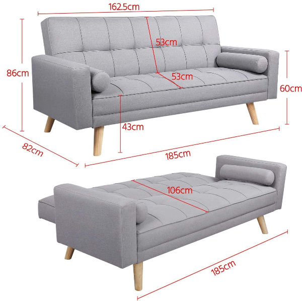 3 Seater Recliner Sofa Settee, Reclining Sofa Bed Couch