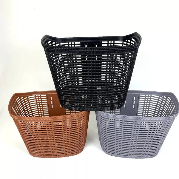 China New Plastic High Toughness Retro Basket Bike Bicycle Basket on