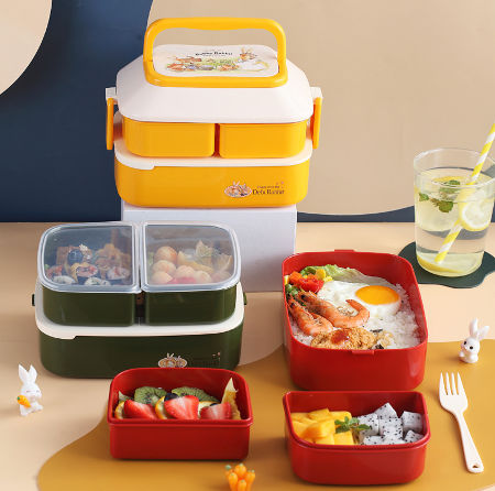 Buy Wholesale China 2 Layer Office School Bamboo Lid Lunch Box Leakproof  Food Container Lunch Box Microwaveable & Plastic Lunch Box at USD 2.35