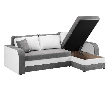 Sectional Sofa Bed With Storage, Fabric And Faux Leather Corner Sofa Bed Ikea Black