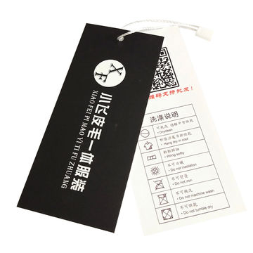 Custom Printing Recycled Paper Clothing Hang Tags with Strings