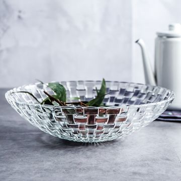 Large Glass Salad Bowl for Dessert, Fruit, Punch Dish