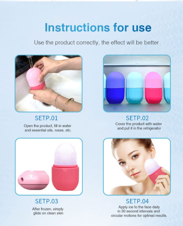 China Ice cubeFacial ice massagerSilicone face ice Capsule ice tray
