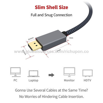 Cable HDMI de 6.6 pies [4K a 60 Hz, 1440 pa 144 Hz], cable HDMI 2.0 de alta  velocidad de 18 Gbps chapado en oro trenzado de nailon HDMI compatible con