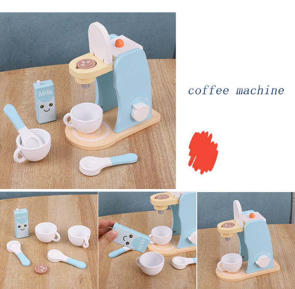 Buy Wholesale China Children Wooden Make-believe Kitchen Coffee Maker  Juicer Microwave Oven Set Wooden Coffee Machine & Coffee Machine at USD  6.65