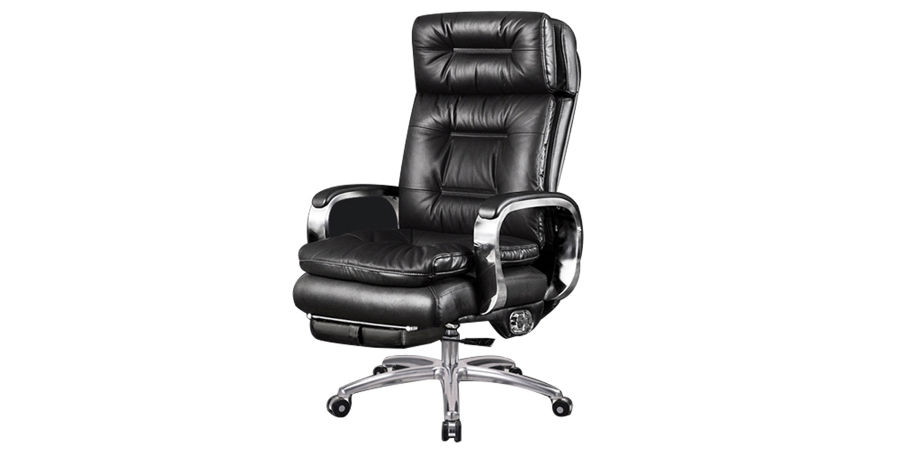 Office Chair Stretchable Swivel, Genuine Leather Office Chair