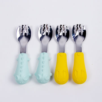 Personalized Spoon and Fork Set, Sweet Baby Giraffe