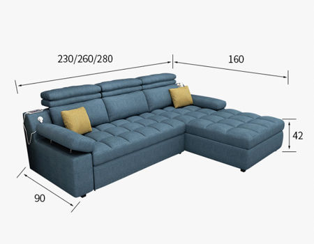 Sofa And Bed Folding Living Room, Minimum Size Of L Shape Sofa
