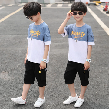 Compre Novas roupas infantis duas peças conjuntos esportivos versão coreana  meninos meninas bebê crianças casuais calças com capuz terno de algodão