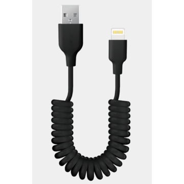 Spiral USB Cable A to Lightning