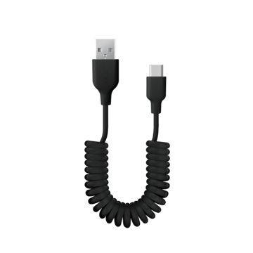 Spiral USB Cable A to TYPEC