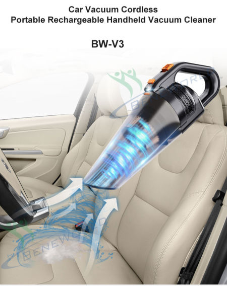 Car Vacuum Cleaner Portable Cordless, Car Seat Vacuum Cleaner