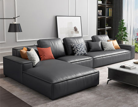 Furniture Sofa Set Lounge, Living Room Leather Sofa Set Modern