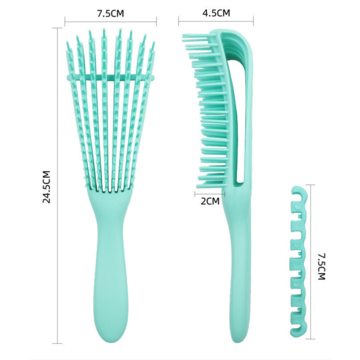 Hod Health & Home Detangling Scalp Massaging Octopus Comb Hairbrush for Women Black