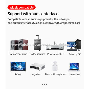 Adaptateur Bluetooth,M6 NFC Émetteur Récepteur Bluetooth 5.0, Mini  Transmetteur FM Bluetooth Jack 3-en-1 3.5mm AUX/RCA Adaptateur Audio  Bluetooth pour TV/PC/Voiture Audio 