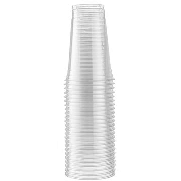 500 Pack - 9 oz. Clear Disposable Plastic Cups - Cold Party Drinking Cups 9  oz. 500 - Clear