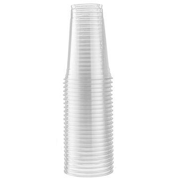 Factory price clear pp plastic disposable cups with lids 500ml