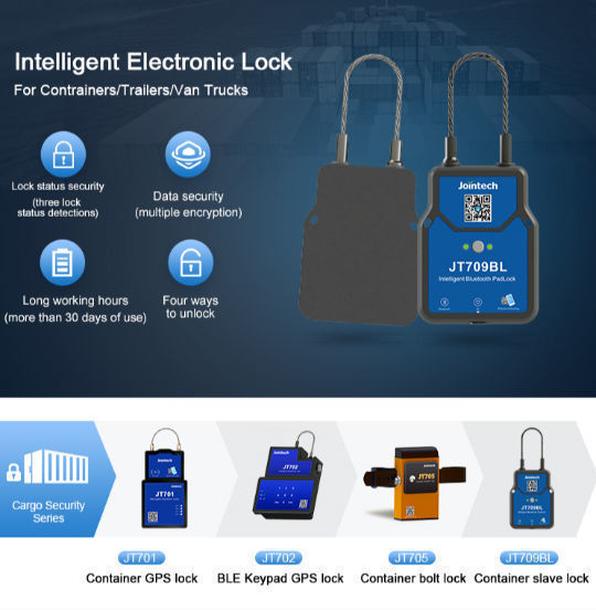 China Jointech Smart container bluetooth GPS tracker lock JT709A on ...