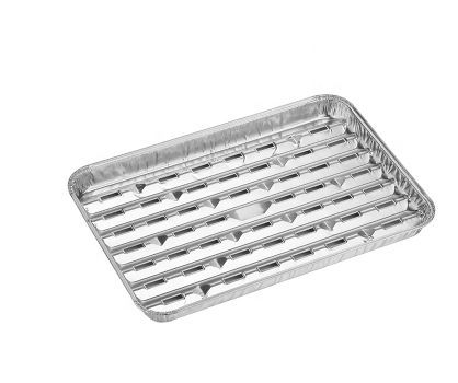 10Pcs Disposable Aluminum Foil Pans Grill Catch Tray Food