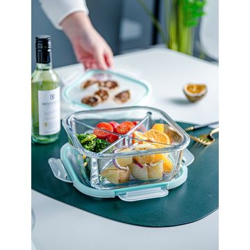 Borosilicate Glass Lunch Box Food Container Set Dinnerware with BPA-Free Lid  - China Food Container and Dinnerware price