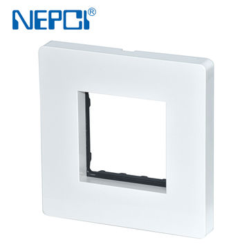 NEPCI Interrupteur mural simple 250V 10A 45*45mm avec panneau PC XJY-QB-02-101 - Interrupteur unipolaire pour montage mural