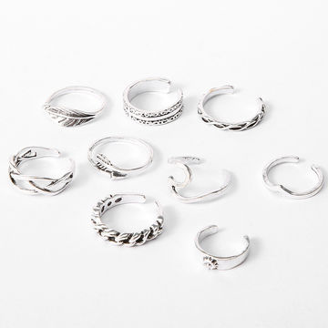Amazon.com: Washranp Women Fashion Ring Jewelry Wedding Rings,7Pcs Toe Rings  Moon Star Opening Jewelry Bohemian Electroplating Toe Rings for Beach  Silver : Clothing, Shoes & Jewelry