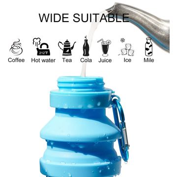 China Customized Logo ECO BPA Free Silicone Foldable Sports Collapsible ...