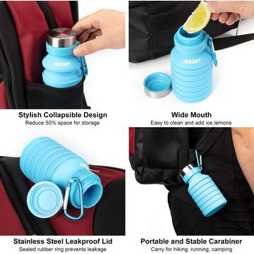 China Customized Logo ECO BPA Free Silicone Foldable Sports Collapsible ...